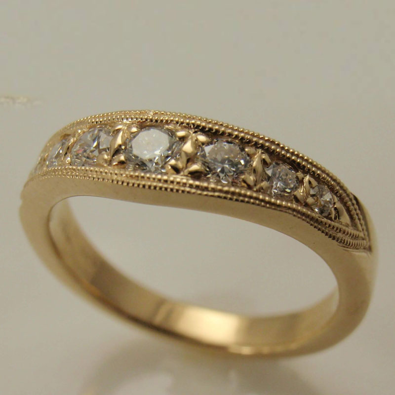 Custom Vintage Diamond Band