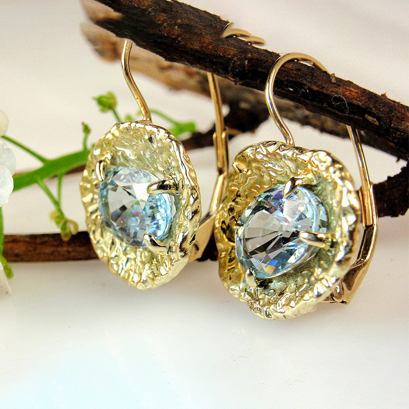 Custom Aquamarine Earrings