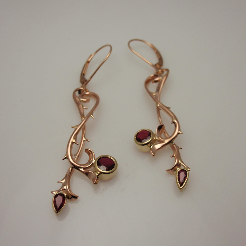 Custom Garnet Earrings