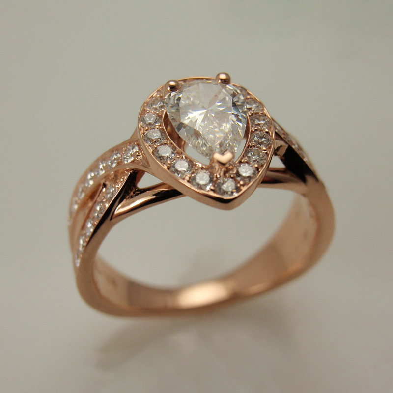 Custom Halo Diamond Ring