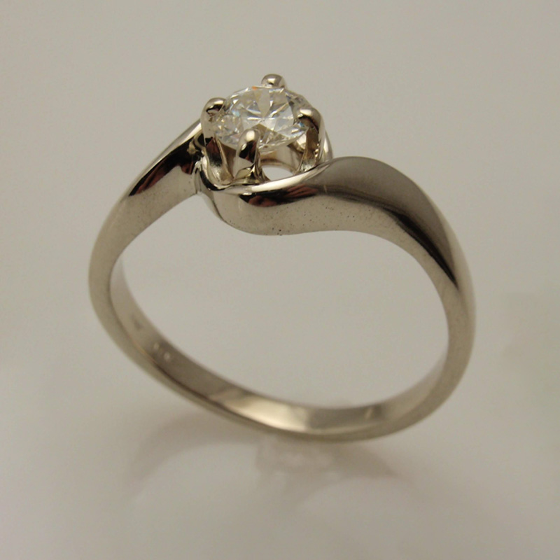 Custom Twist Solitaire Ring