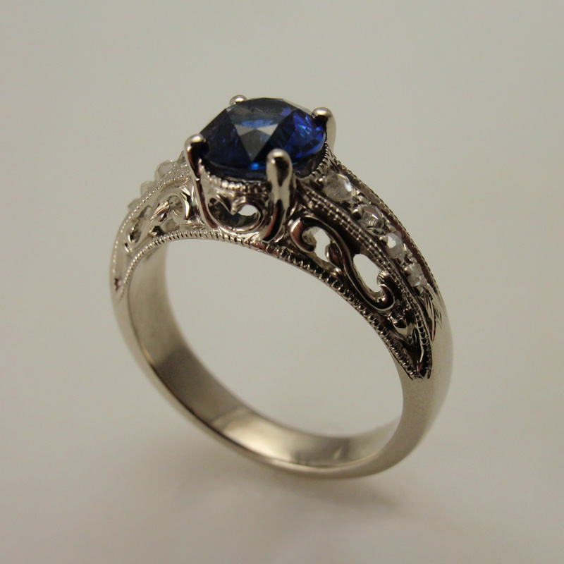 Custom Sapphire & Diamond Ring