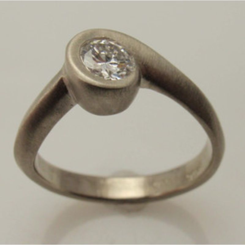 Custom Swirl Solitaire Ring