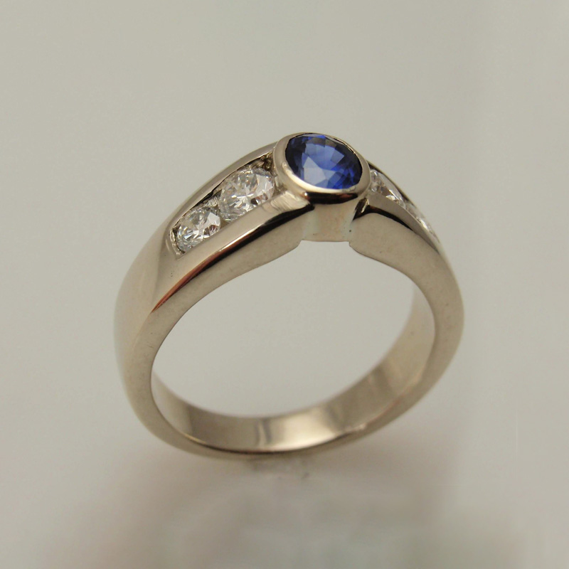 Custom Gemstone & Diamond Ring