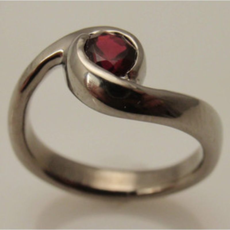 Custom Ruby Twist Ring