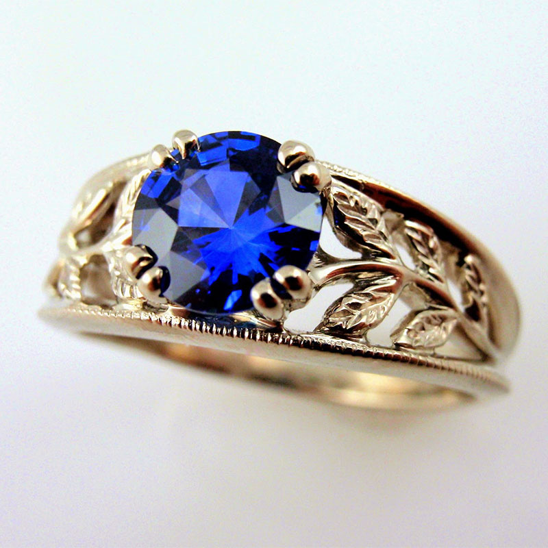 Custom Vintage Leaf & Vine Ring