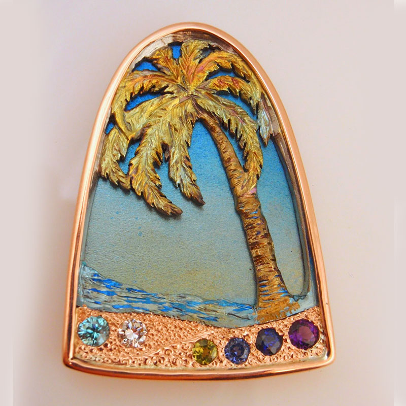 Custom Palm Tree Pendant