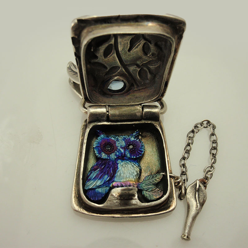 Custom Owl Locket Pendant