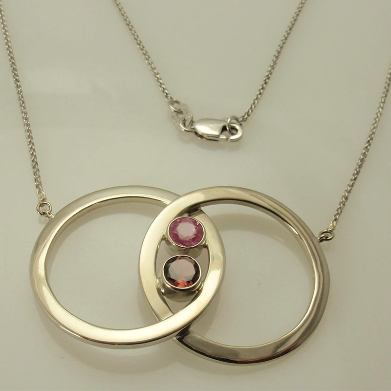 Custom Circles Birthstone Pendant