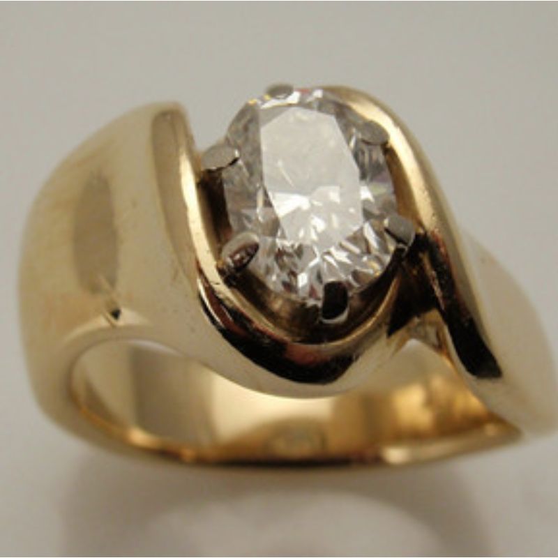 Custom Freeform Solitaire Ring